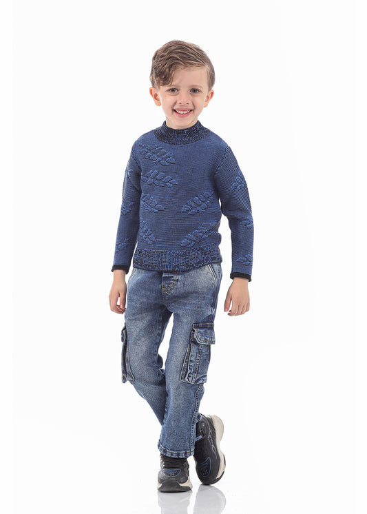 Dark Blue jeans Pants With Side Pockets For Boys