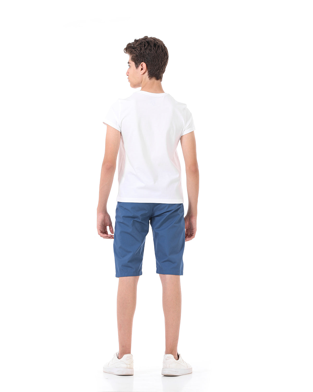 White T-Shirt Short Sleeve With Print For Boys