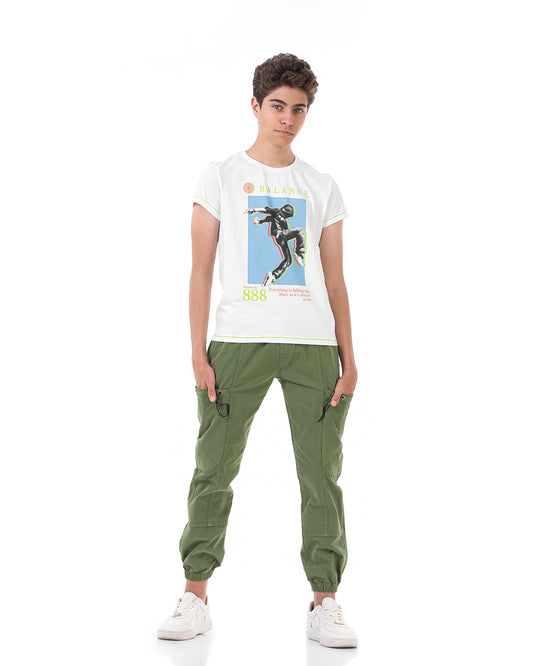 Oily Cargo  Pants With Side Pocket For Boys