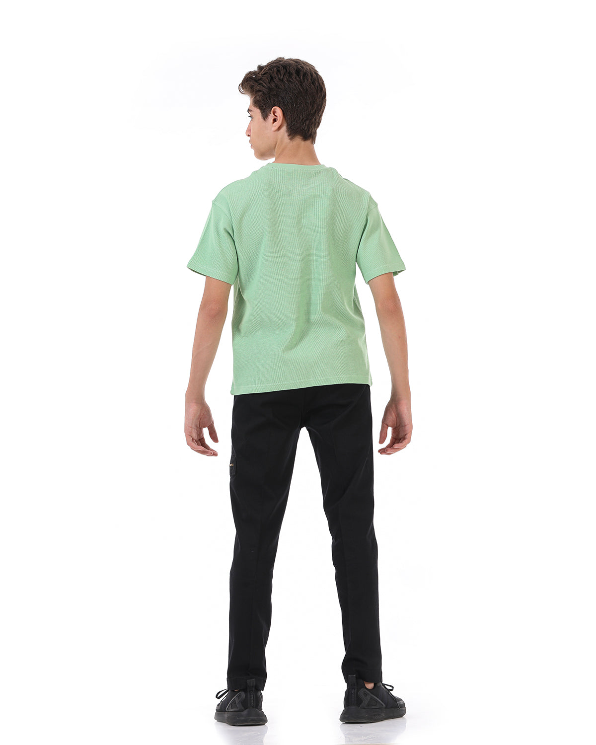 Light Green T-Shirt Short Sleeve With Print For Boys