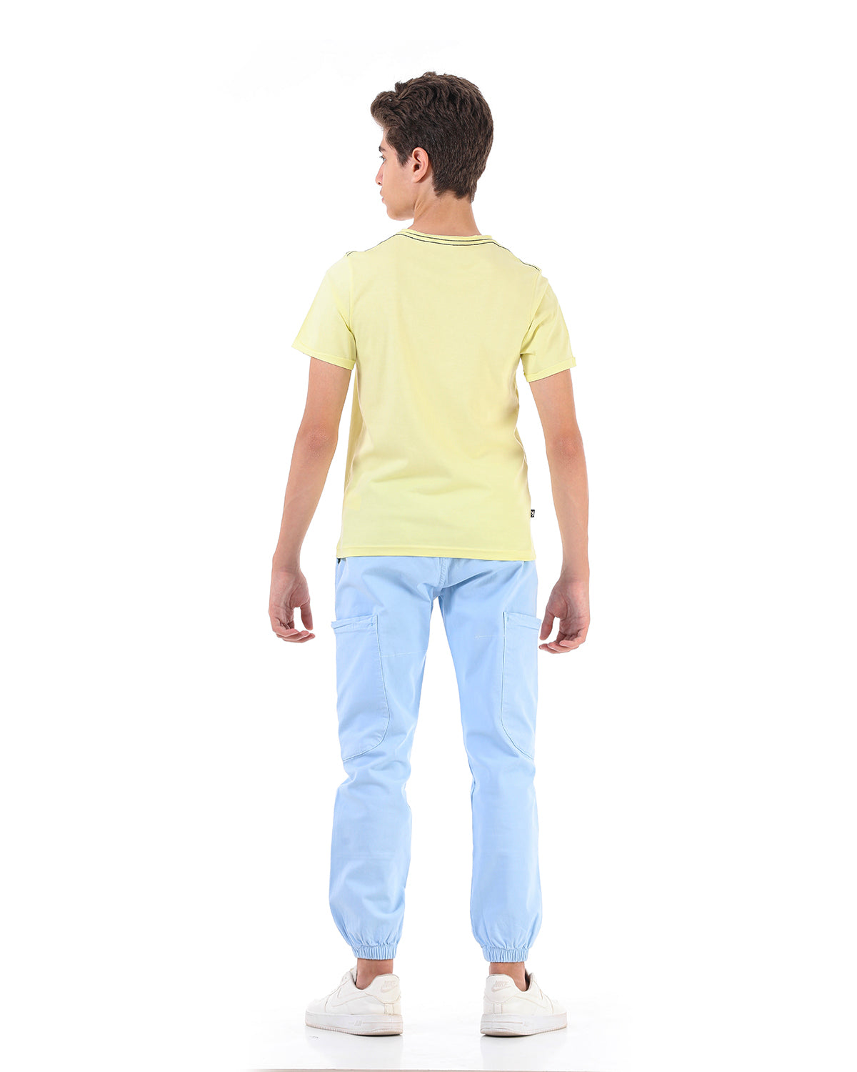 Yellow T-Shirt Short Sleeve With Print For Boys