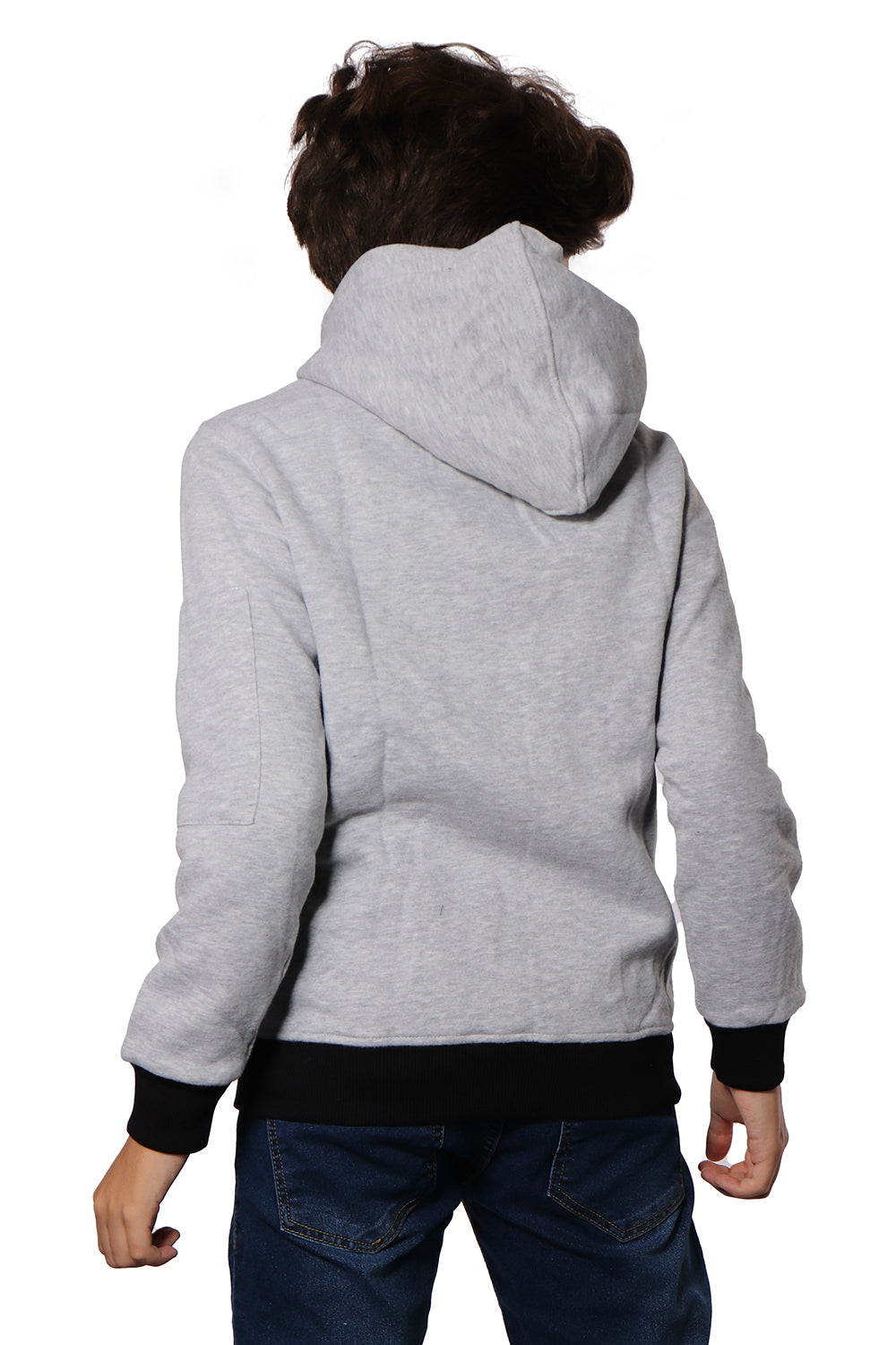 Gray Hoodie with Black Print