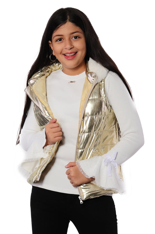 Gold Vest with Hood