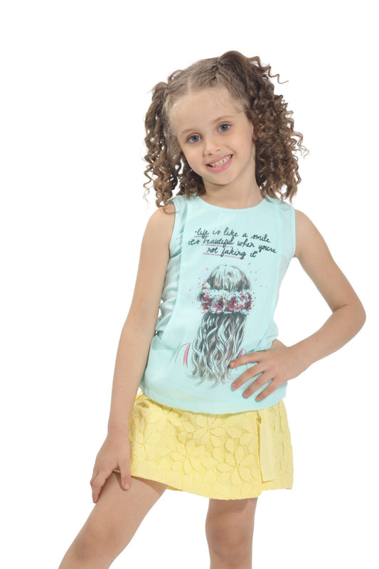 Baby Blue Cut T shirt for Girls