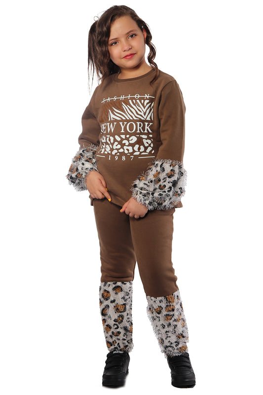 Brown Pajama with Leopard Prints