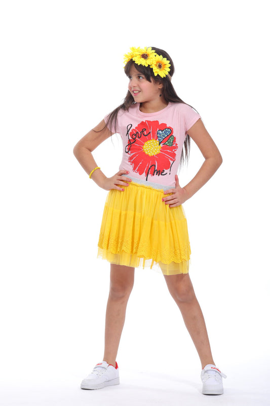 Yellow Ruffled Skirt